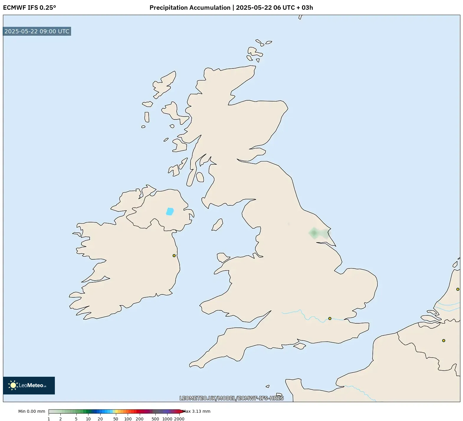 ECMWF IFS 0.25° model - United Kingdom, Precipitation Accumulation ECMWF IFS 0.25° model - United Kingdom, Precipitation Accumulation