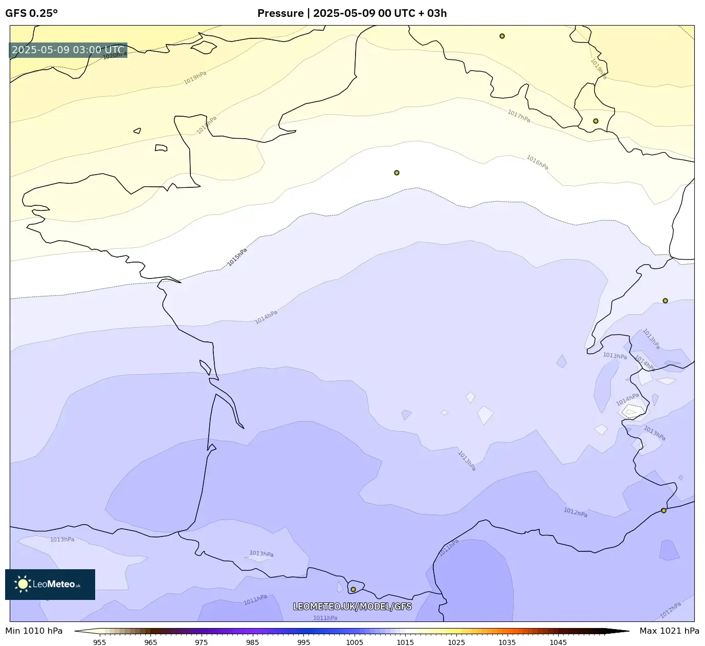 GFS - France, Pressure GFS - France, Pressure