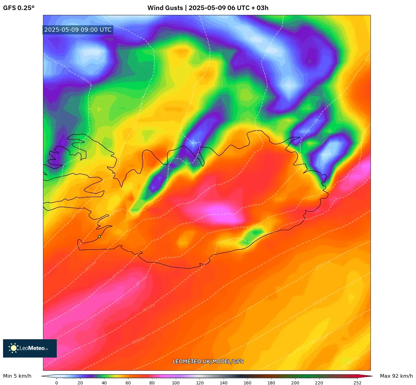 GFS - Argentina, Wind Gusts GFS - Argentina, Wind Gusts