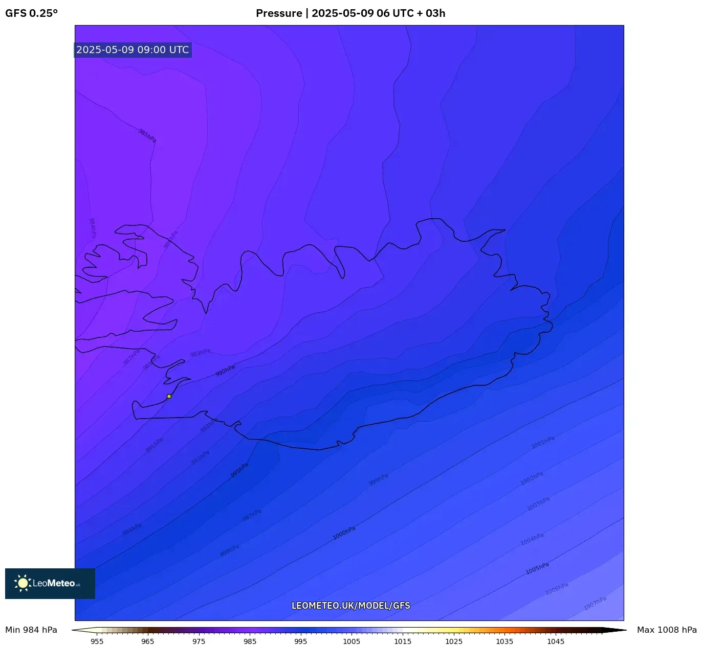 GFS - Argentina, Pressure GFS - Argentina, Pressure