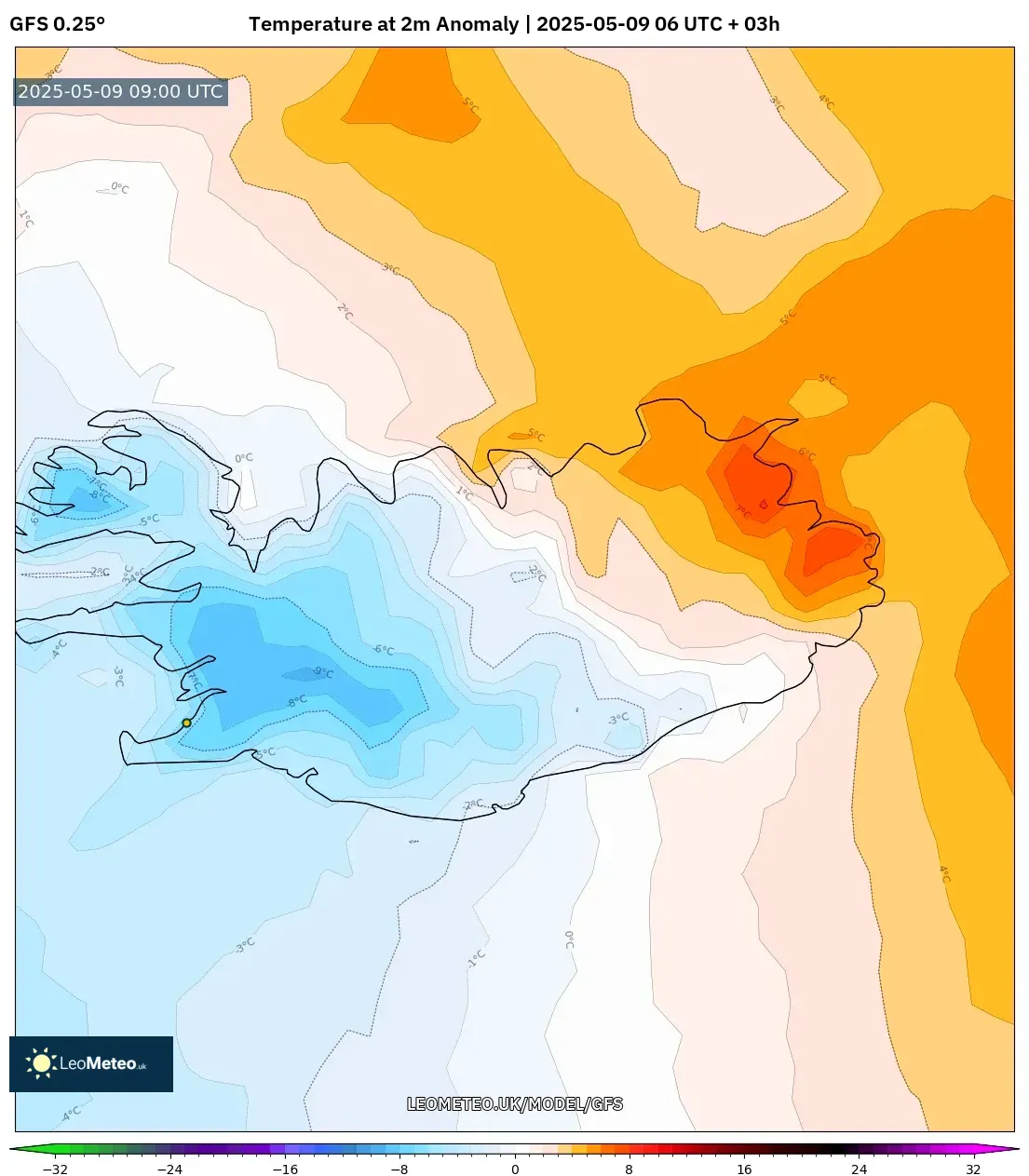 GFS - Argentina, Temperature at 2m Anomaly GFS - Argentina, Temperature at 2m Anomaly