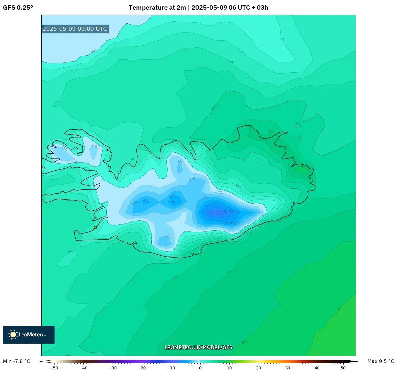 GFS - Argentina, Temperature at 2m GFS - Argentina, Temperature at 2m