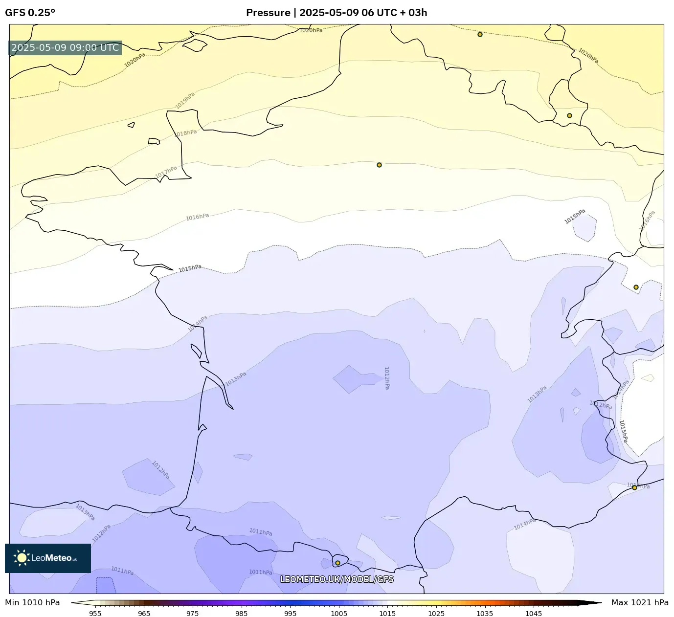 GFS - France, Pressure GFS - France, Pressure