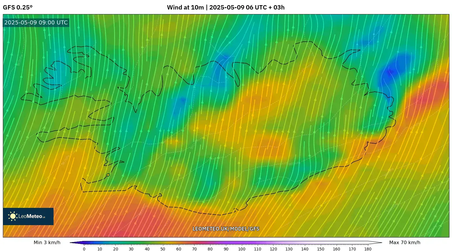 GFS - Iceland, Wind at 10m GFS - Iceland, Wind at 10m