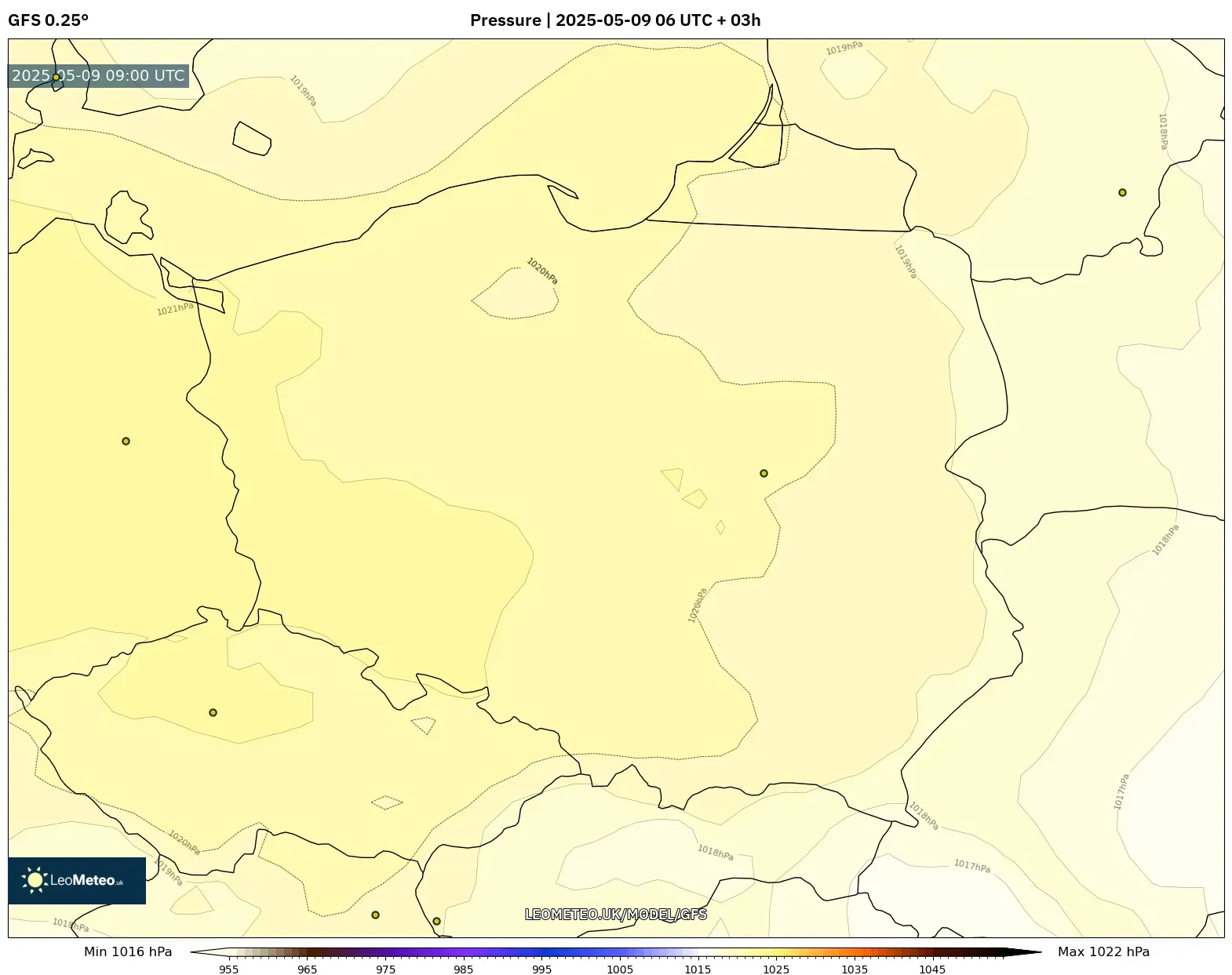 GFS - Poland, Pressure GFS - Poland, Pressure