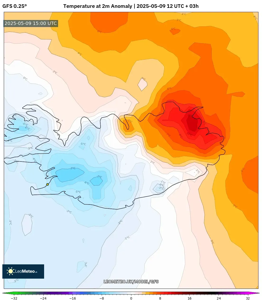 GFS - Argentina, Temperature at 2m Anomaly GFS - Argentina, Temperature at 2m Anomaly