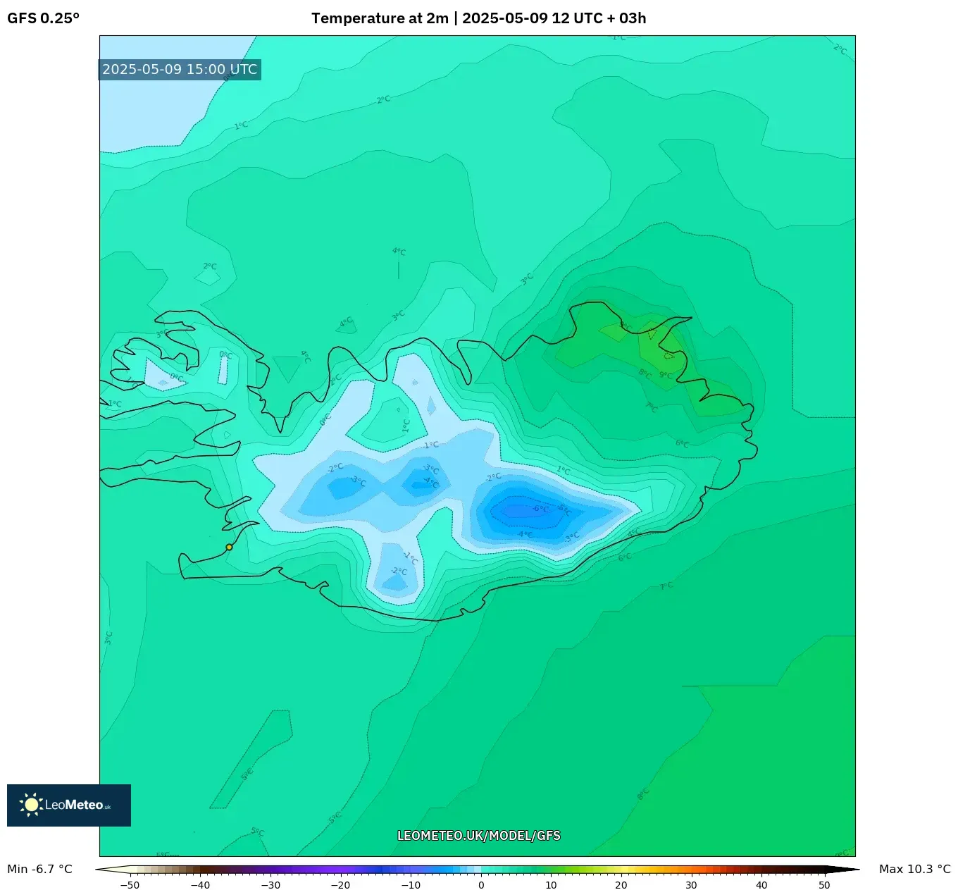 GFS - Argentina, Temperature at 2m GFS - Argentina, Temperature at 2m