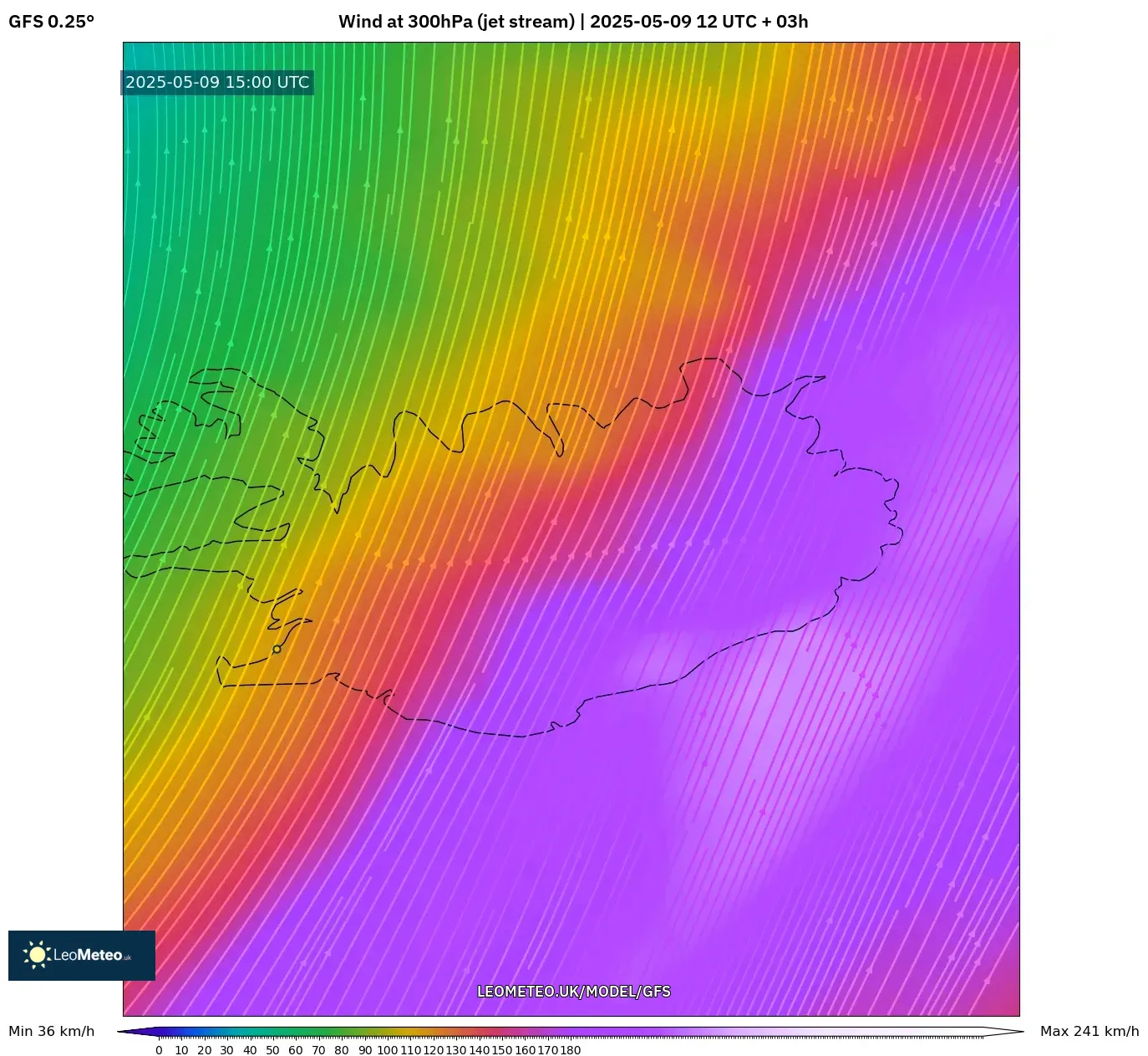 GFS - Argentina, Wind at 300hPa (jet stream) GFS - Argentina, Wind at 300hPa (jet stream)