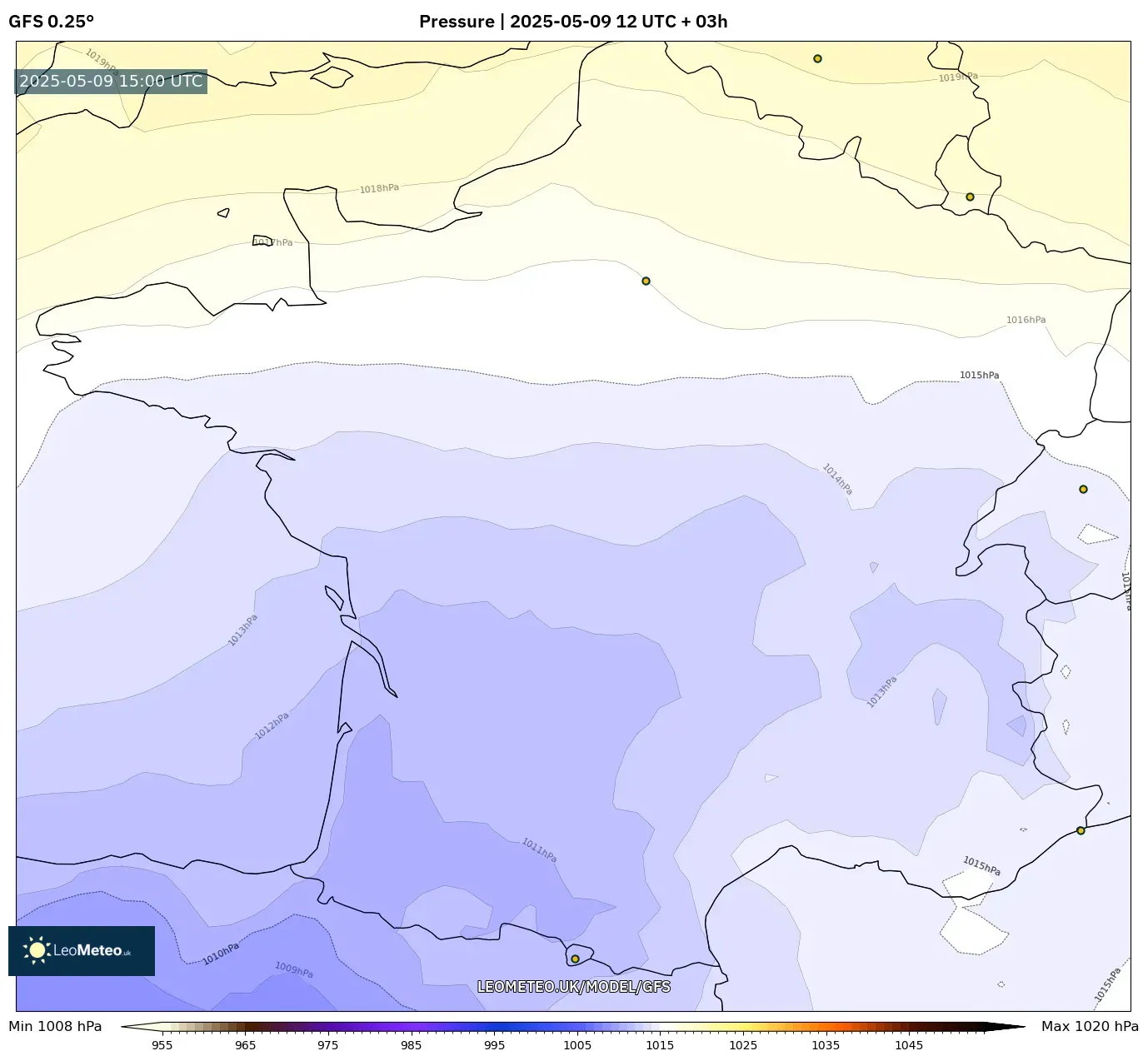 GFS - France, Pressure GFS - France, Pressure