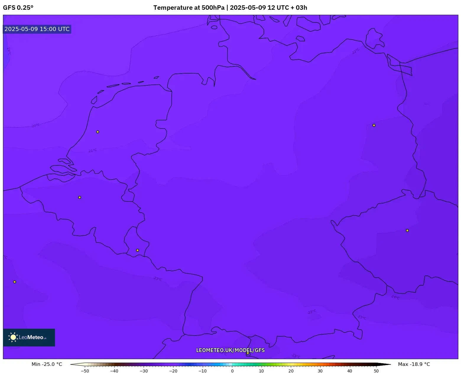GFS - Germany, Temperature at 500hPa GFS - Germany, Temperature at 500hPa