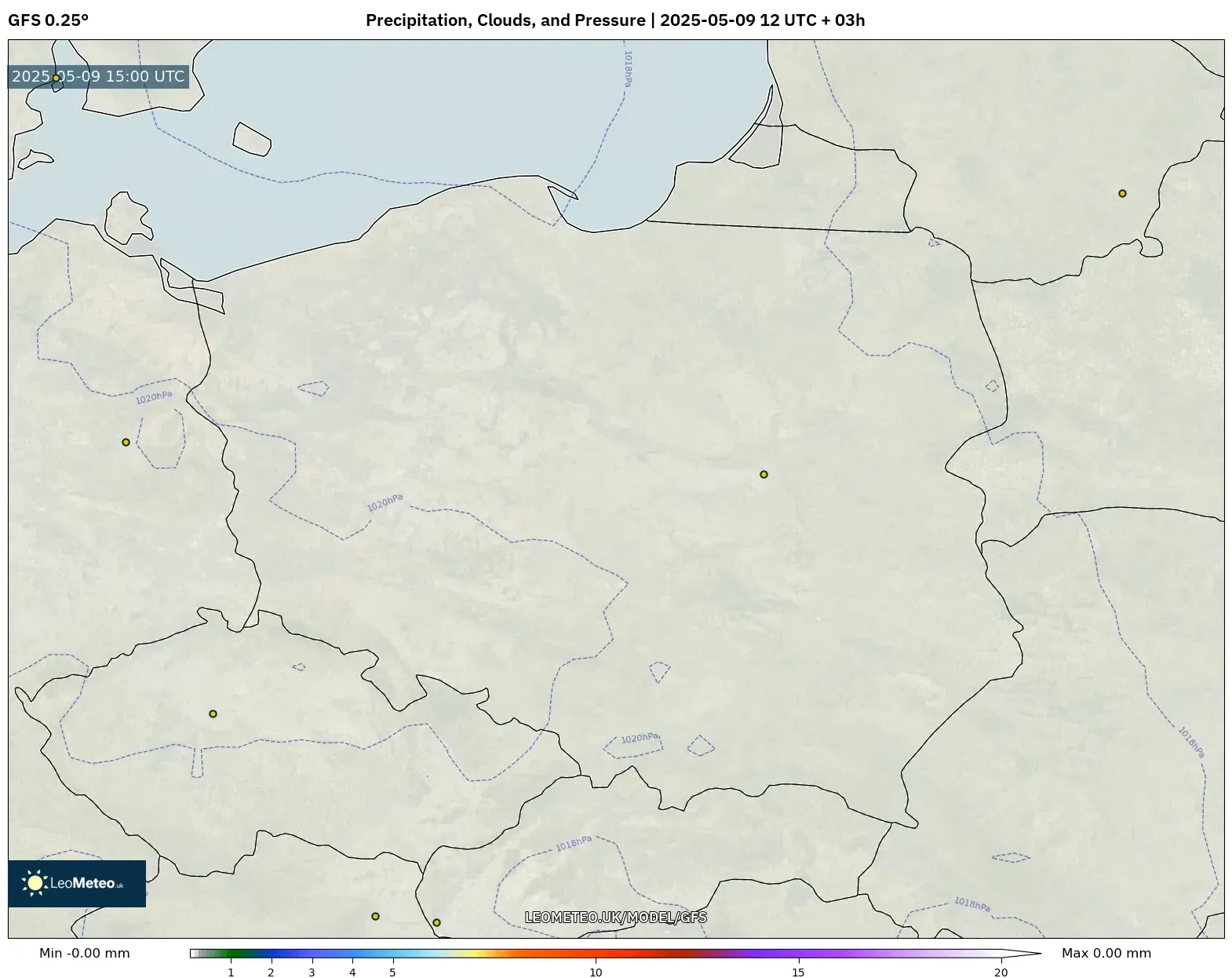 GFS - Poland, Precipitation, Clouds, and Pressure GFS - Poland, Precipitation, Clouds, and Pressure