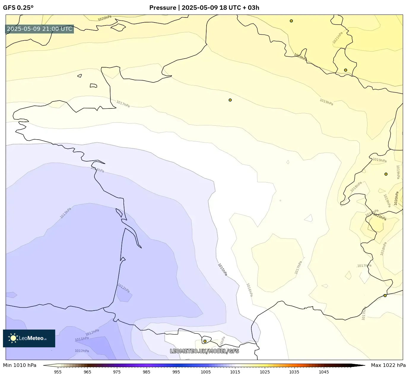 GFS - France, Pressure GFS - France, Pressure