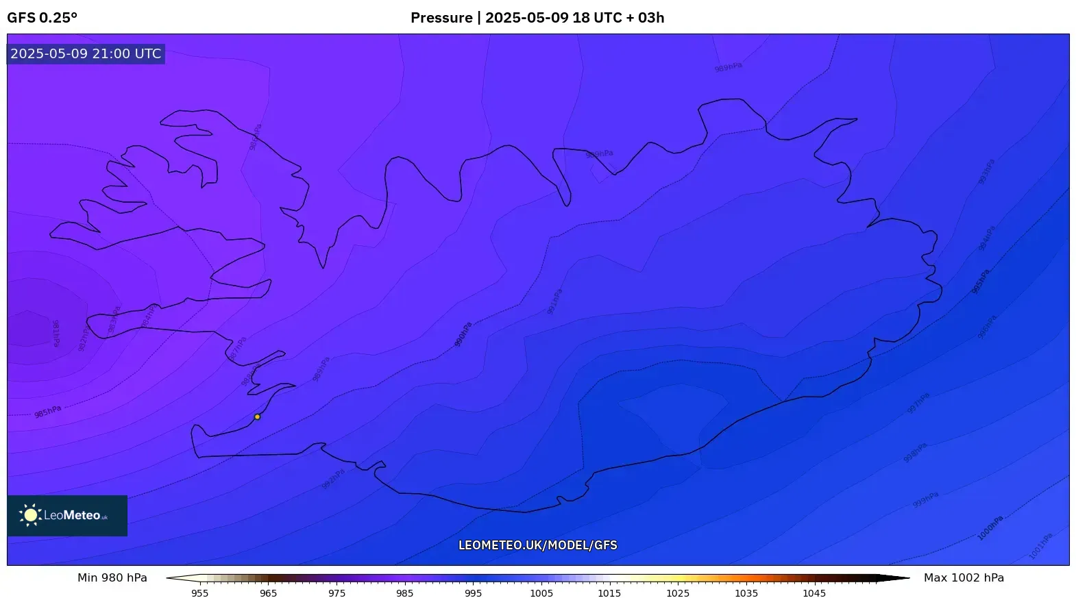 GFS - Iceland, Pressure GFS - Iceland, Pressure