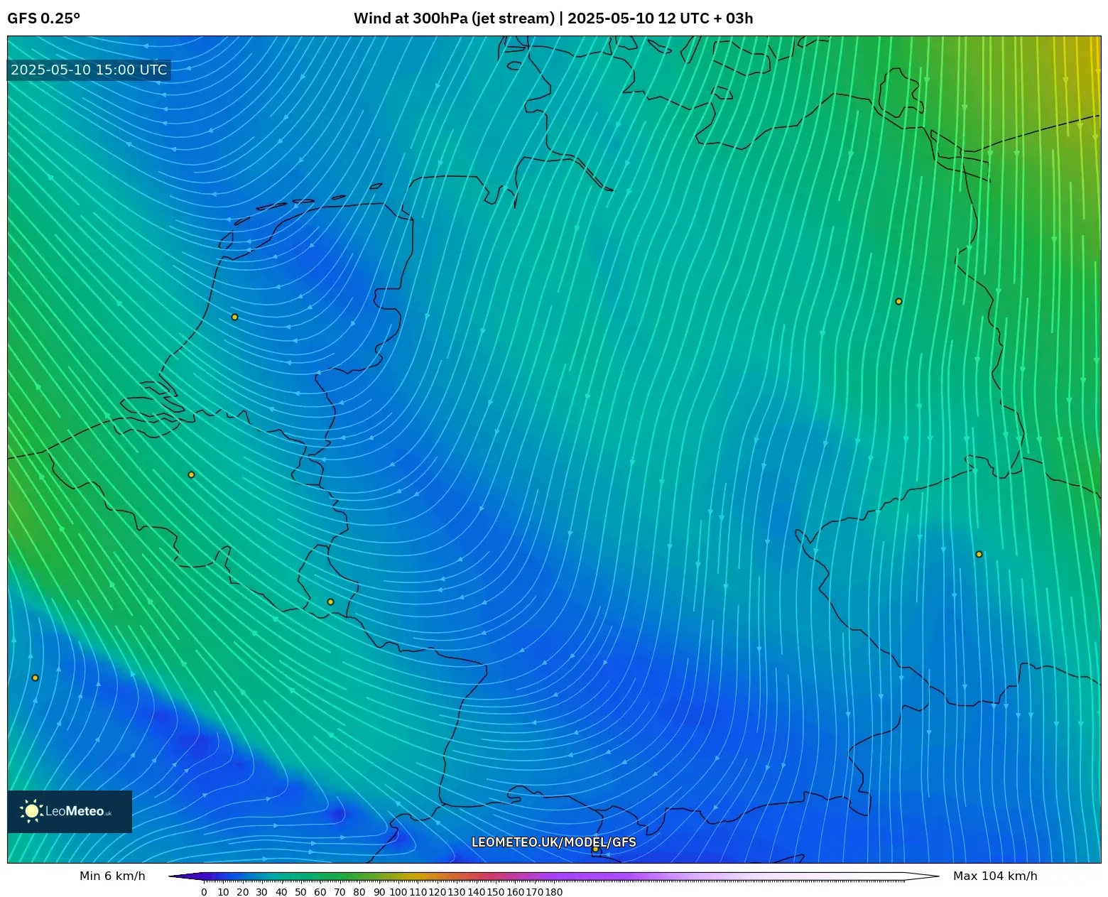 GFS - Germany, Wind at 300hPa (jet stream) GFS - Germany, Wind at 300hPa (jet stream)