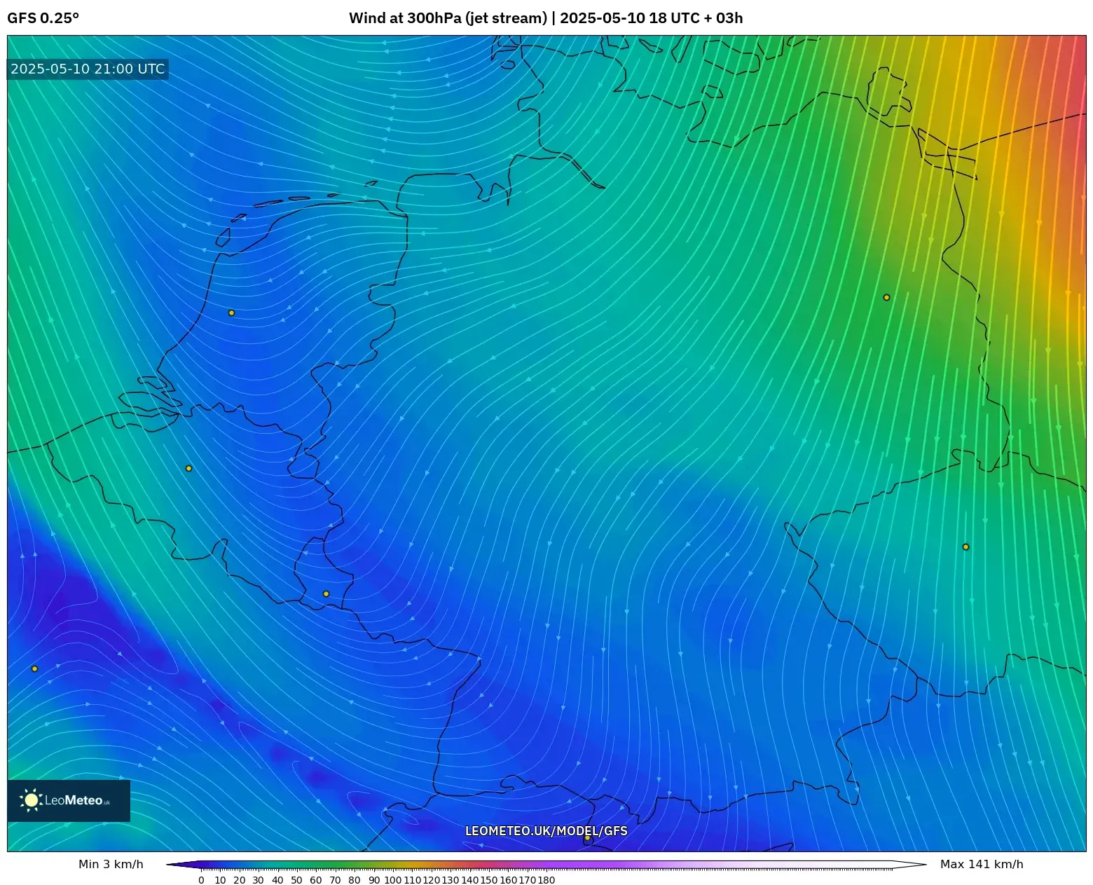 GFS - Germany, Wind at 300hPa (jet stream) GFS - Germany, Wind at 300hPa (jet stream)