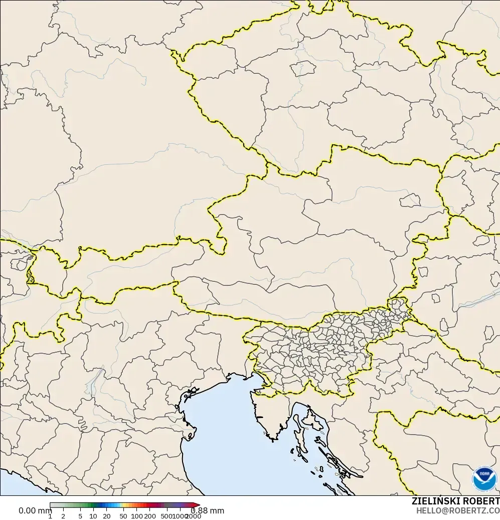 GFS model - Austria, Precipitation Accumulation