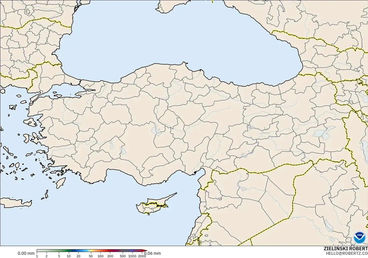 GFS model - Turkey, Precipitation Accumulation