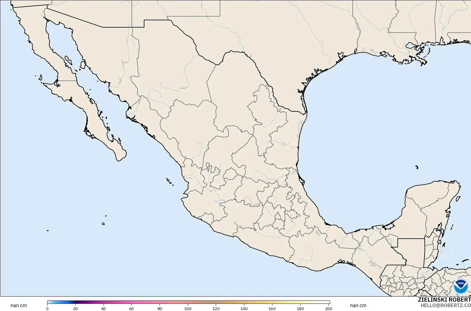 GFS model - Mexico, Snow Depth