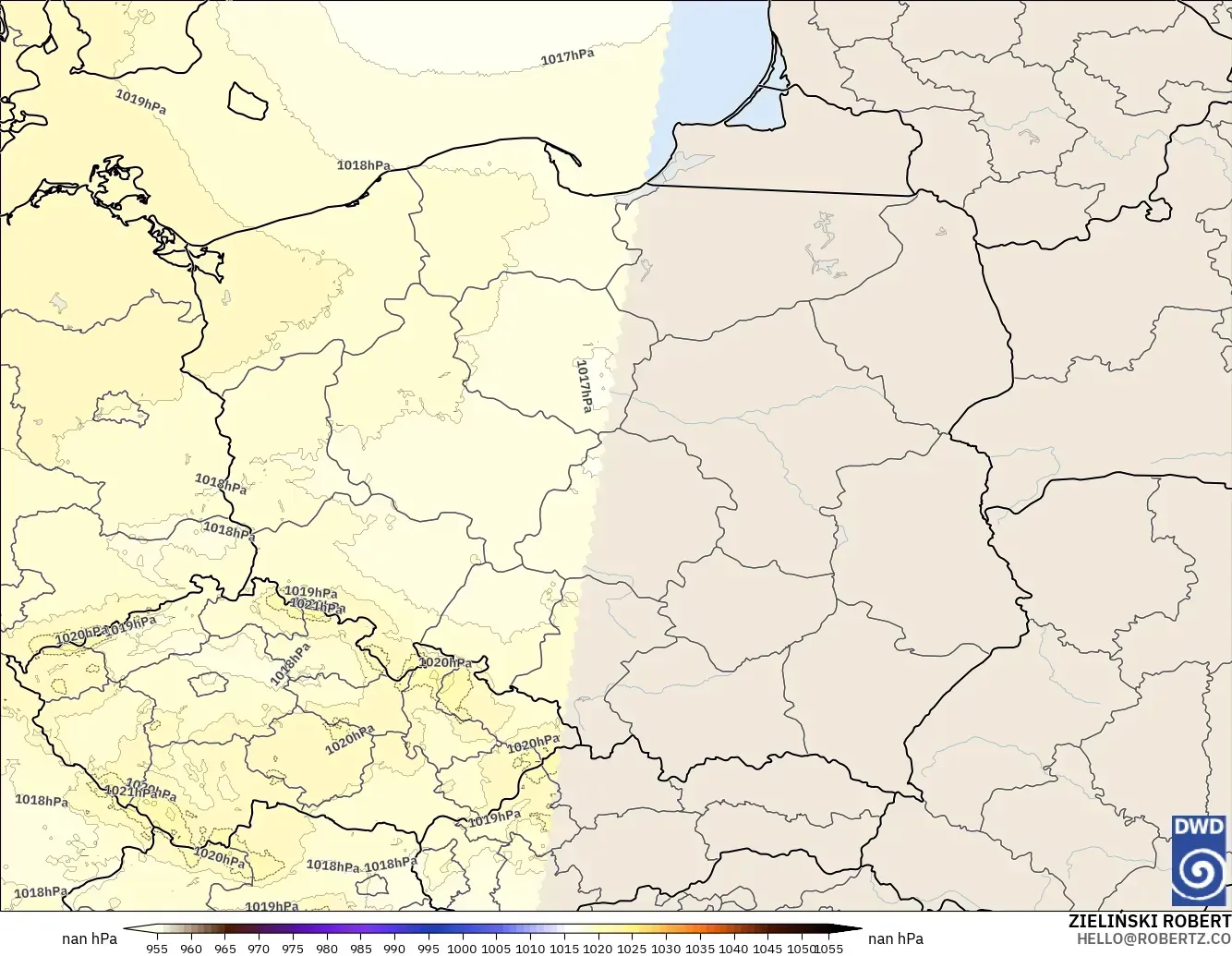ICON Germany 2 km model - Poland, Pressure