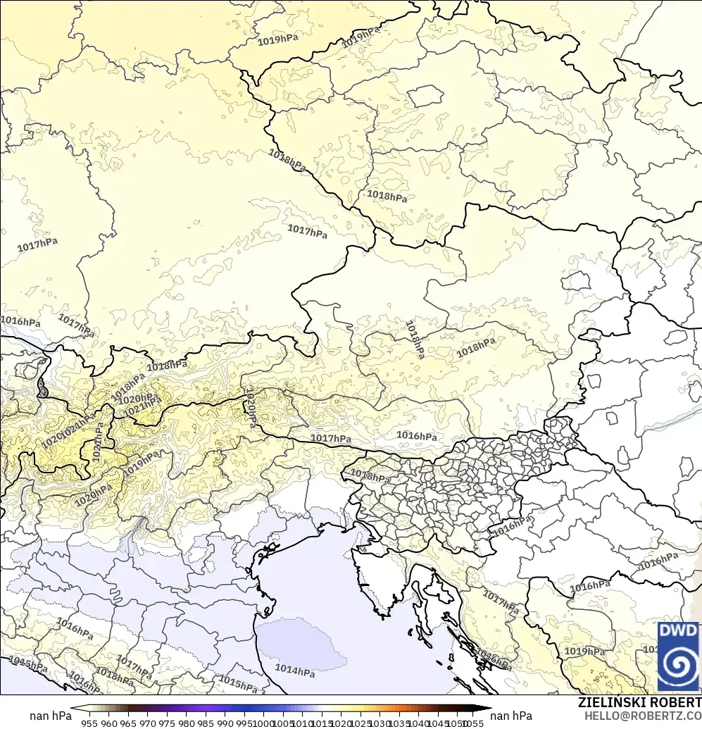 ICON Germany 2 km model - Austria, Pressure