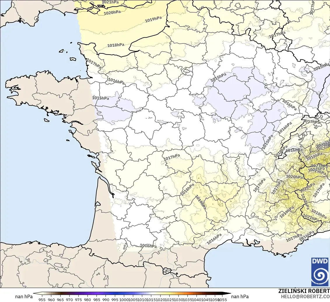 ICON Germany 2 km model - France, Pressure