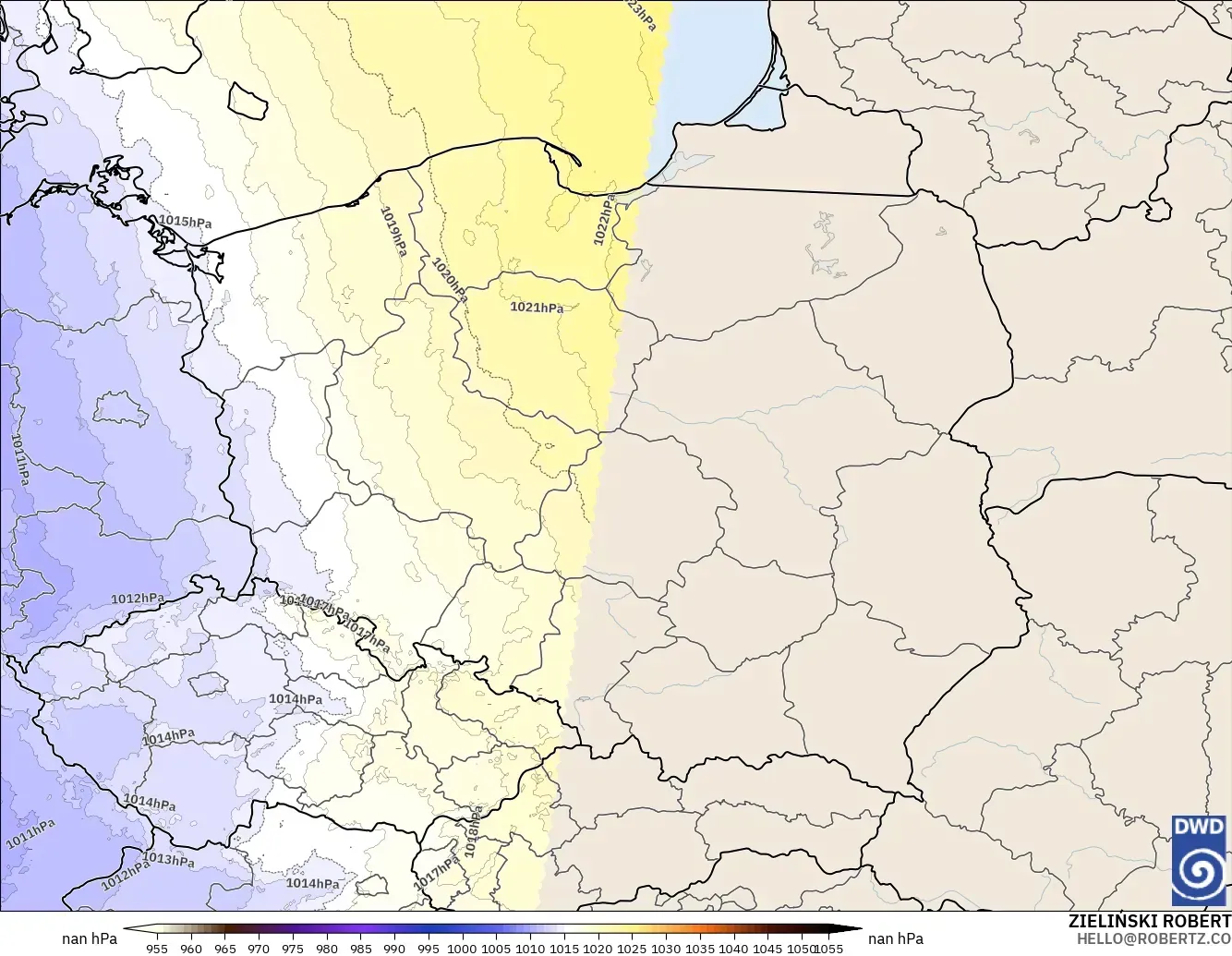 ICON Germany 2 km model - Poland, Pressure