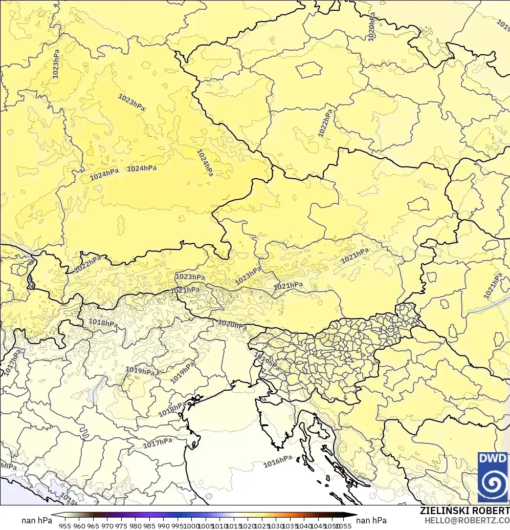 ICON Germany 2 km model - Austria, Pressure
