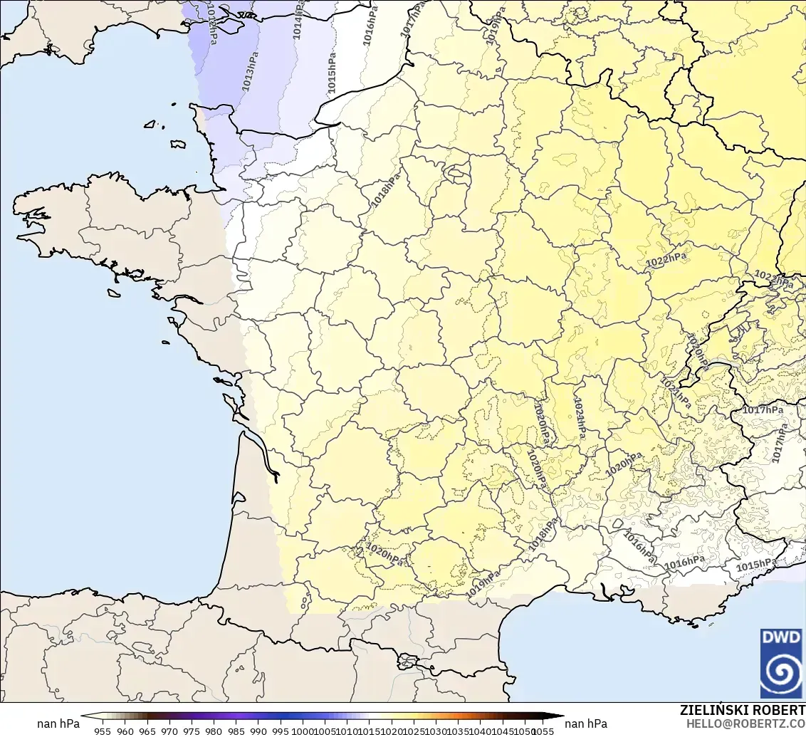 ICON Germany 2 km model - France, Pressure