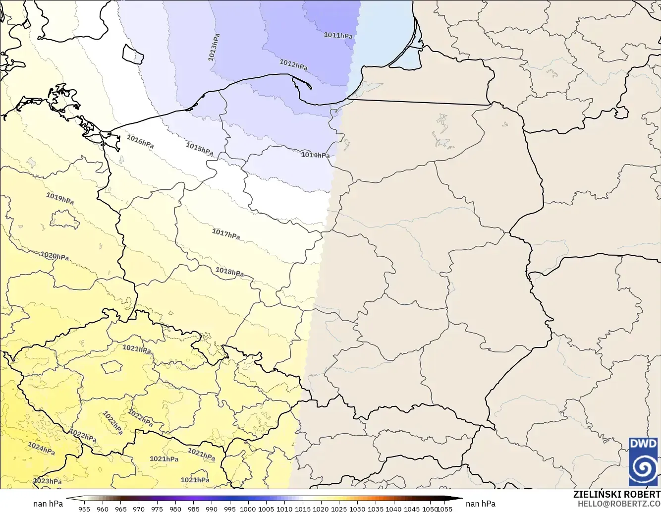 ICON Germany 2 km model - Poland, Pressure