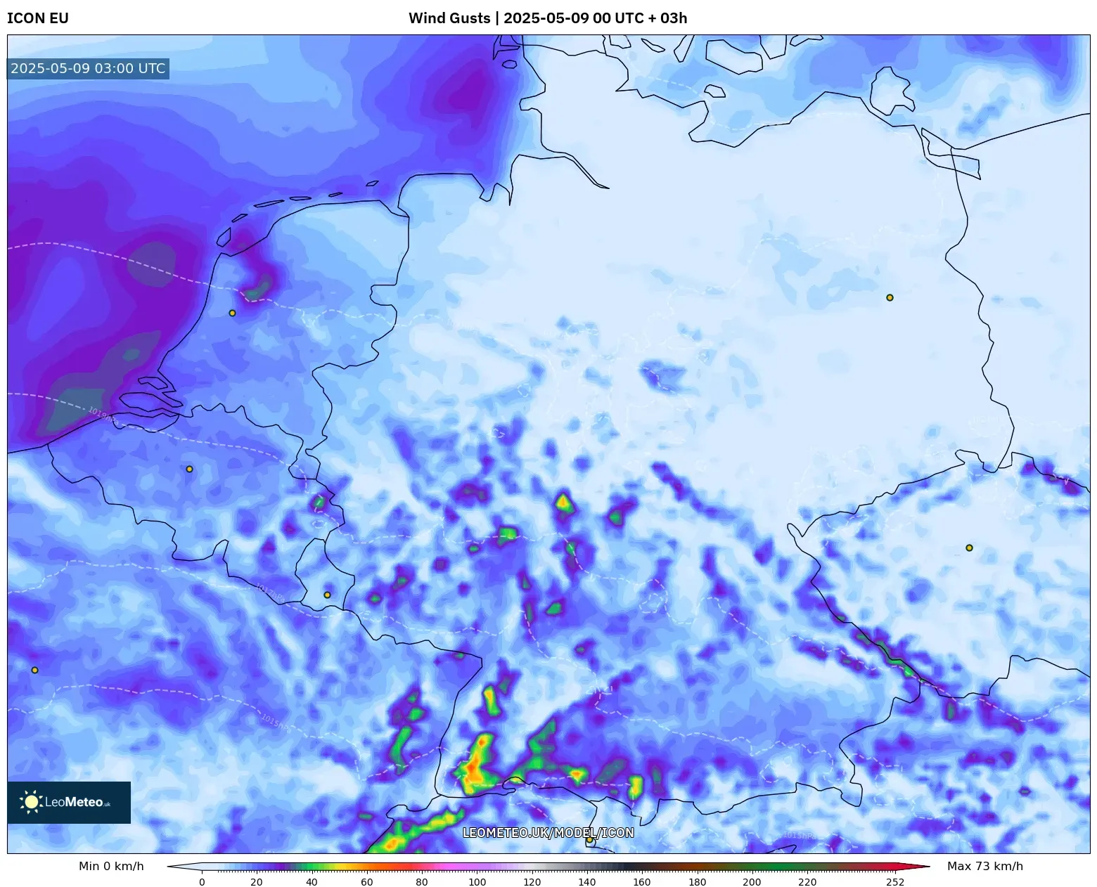 ICON - Germany, Wind Gusts ICON - Germany, Wind Gusts