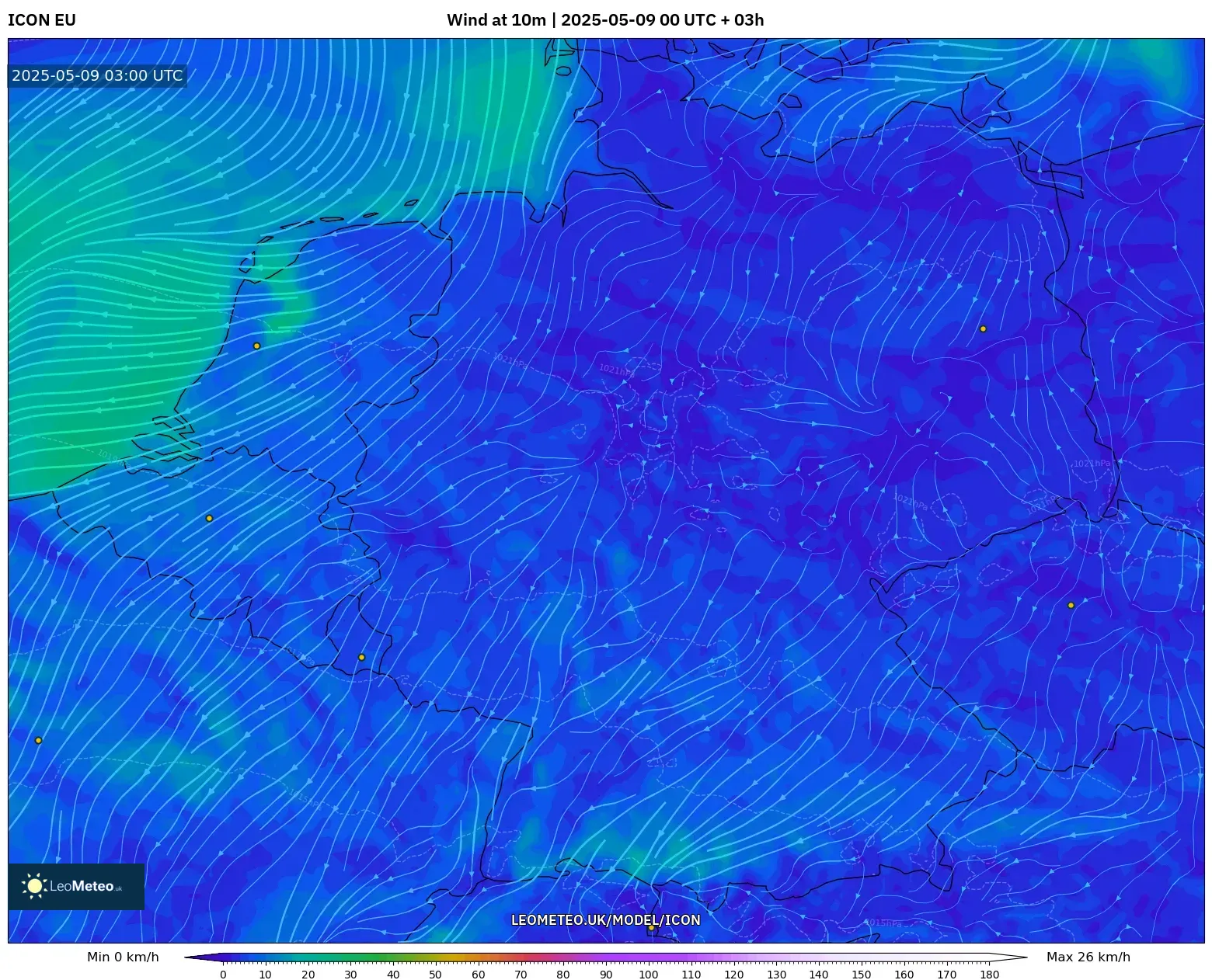 ICON - Germany, Wind at 10m ICON - Germany, Wind at 10m