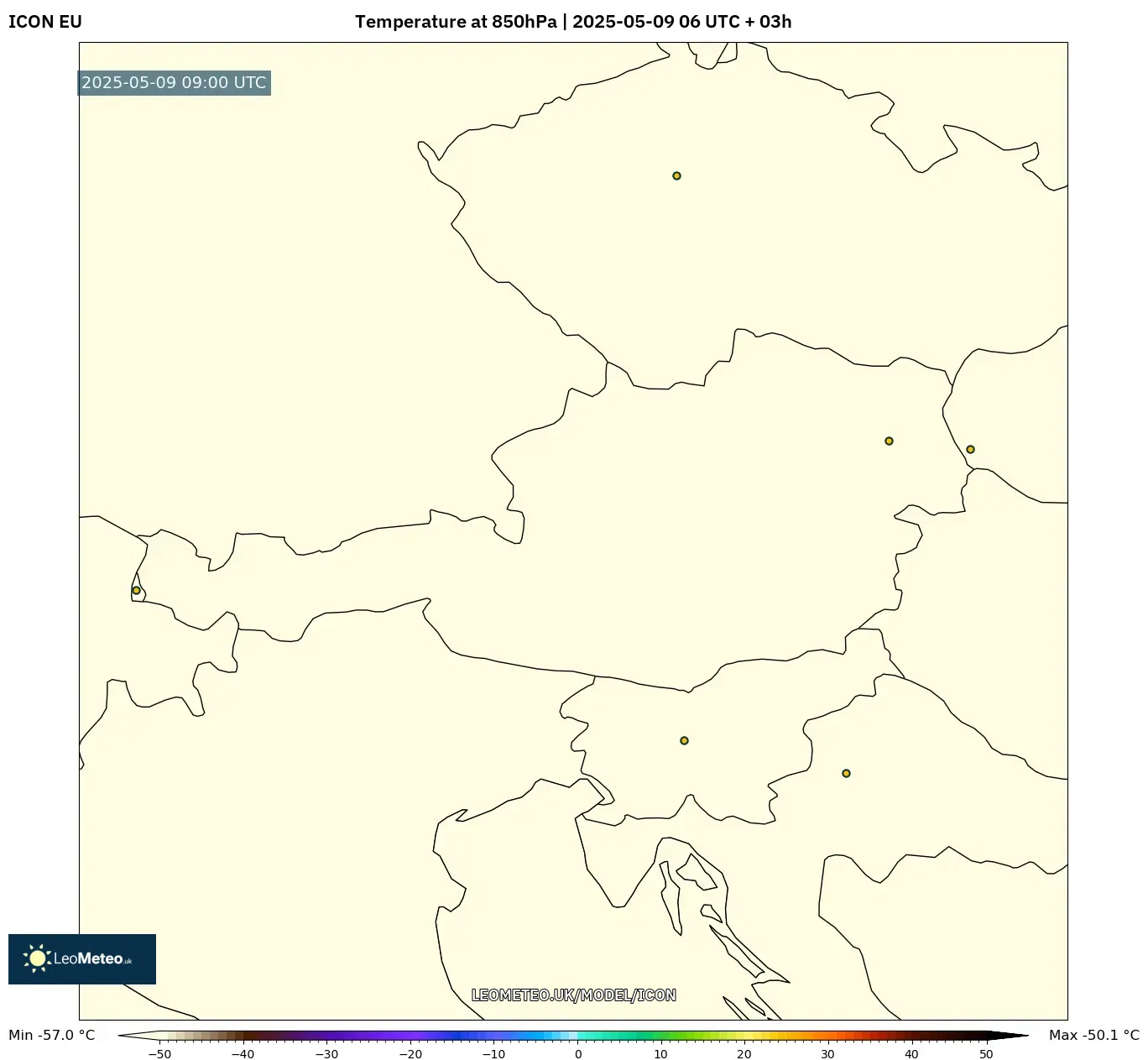 ICON - Austria, Temperature at 850hPa ICON - Austria, Temperature at 850hPa