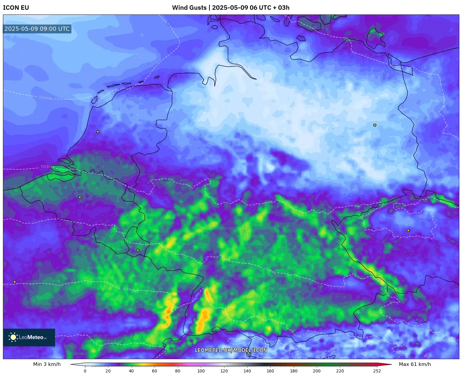 ICON - Germany, Wind Gusts ICON - Germany, Wind Gusts