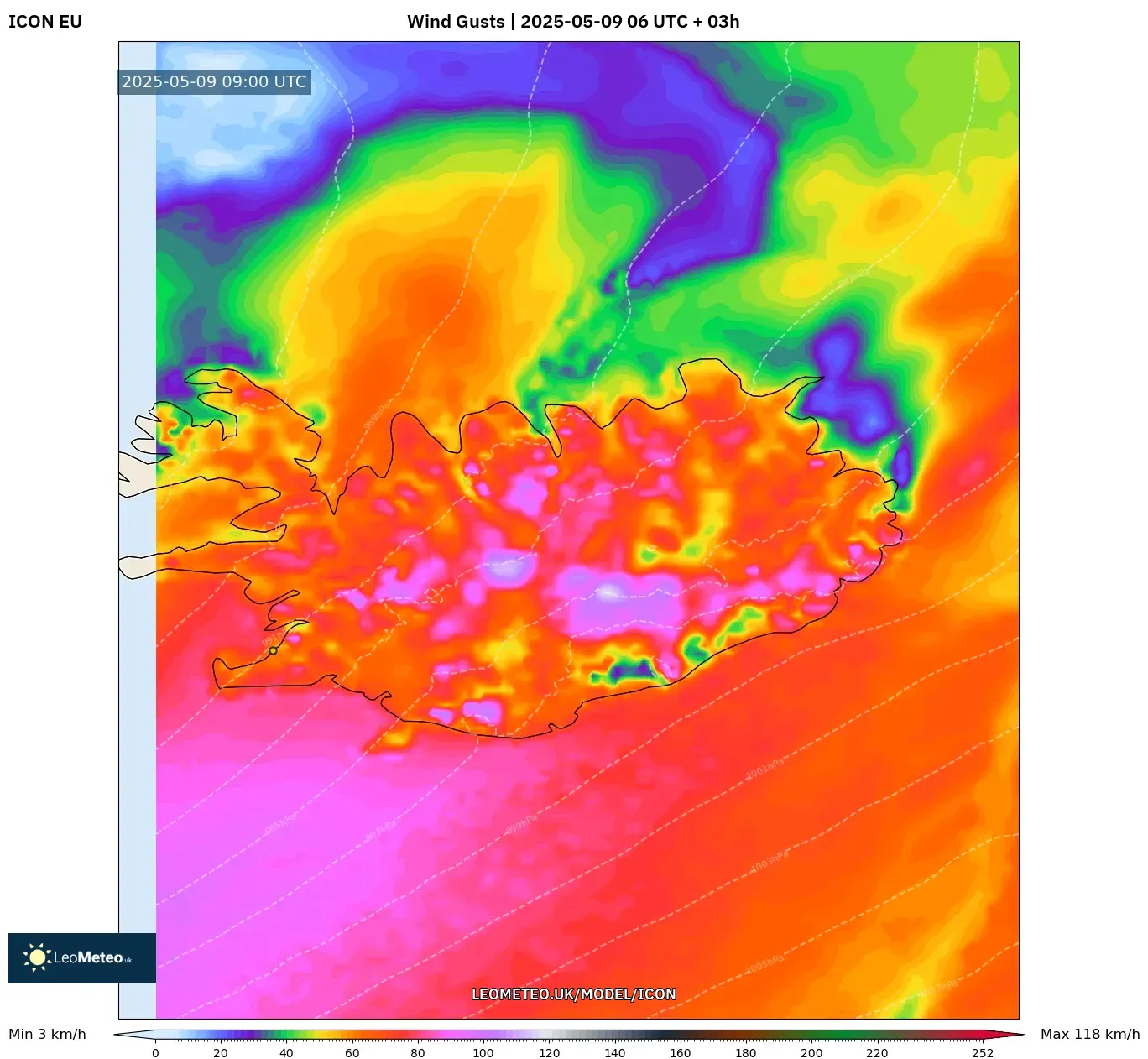 ICON - Iceland, Wind Gusts ICON - Iceland, Wind Gusts