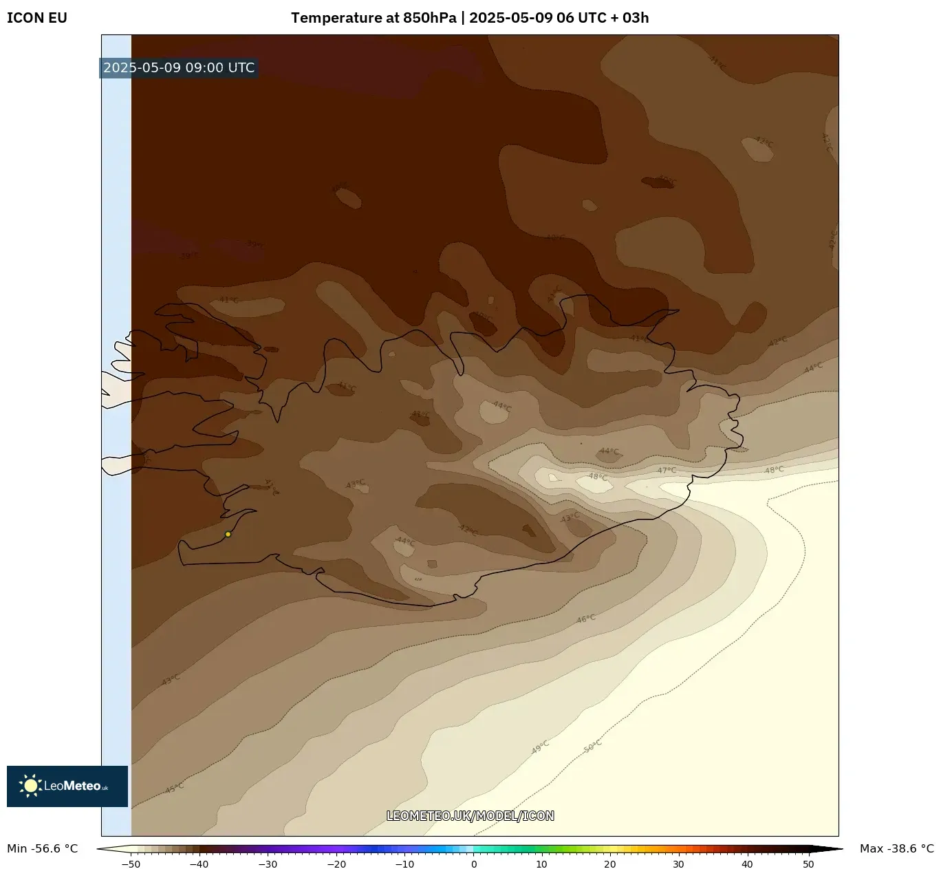 ICON - Iceland, Temperature at 850hPa ICON - Iceland, Temperature at 850hPa
