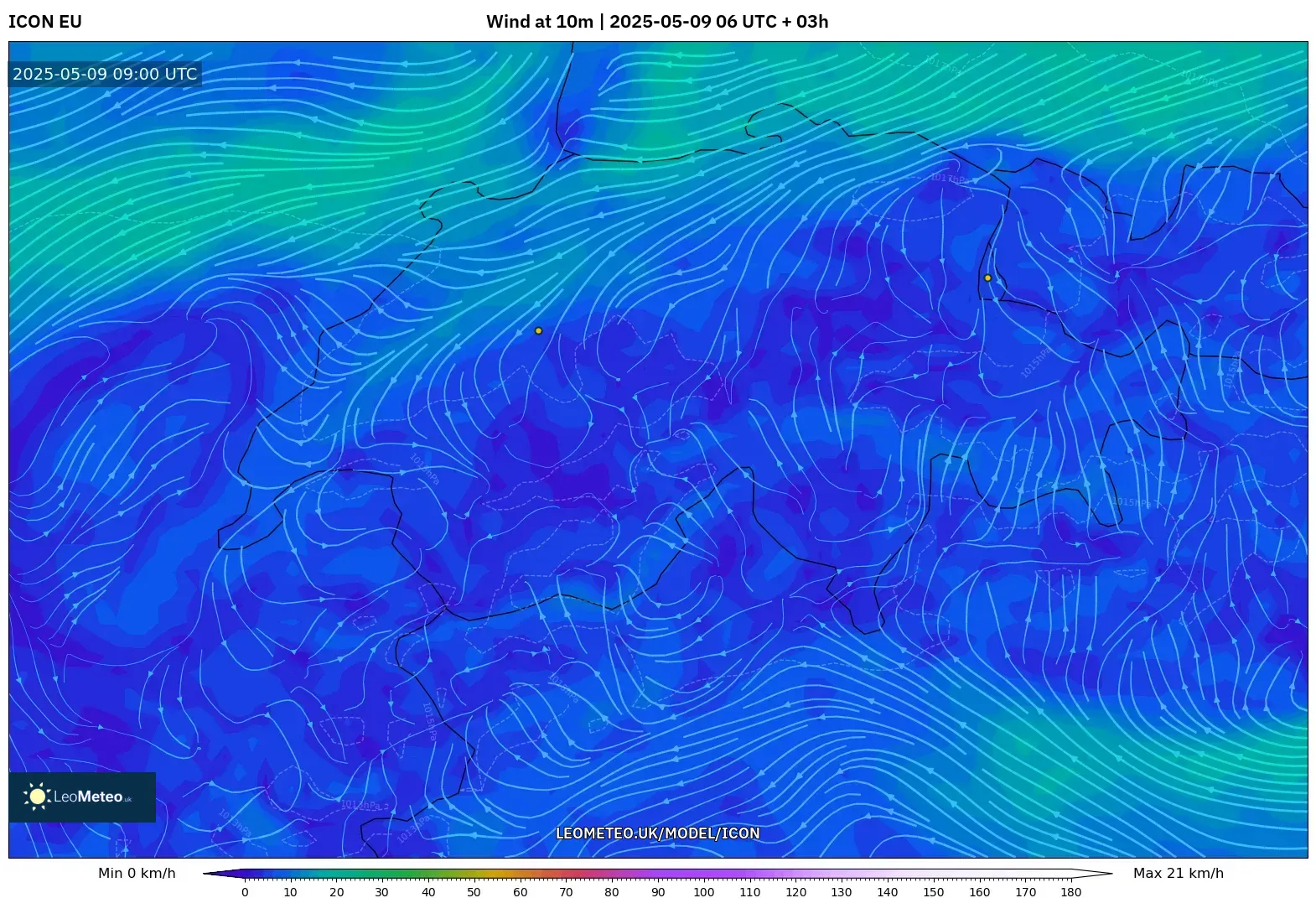 ICON - Switzerland, Wind at 10m ICON - Switzerland, Wind at 10m