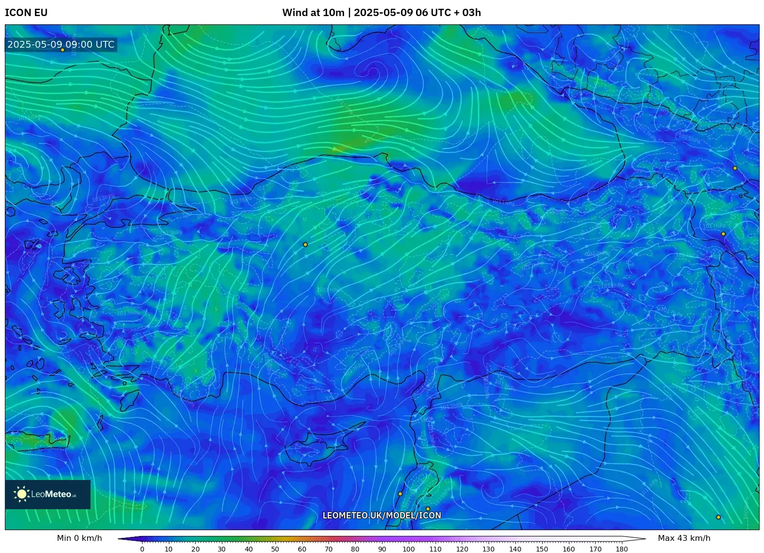 ICON - Turkey, Wind at 10m ICON - Turkey, Wind at 10m