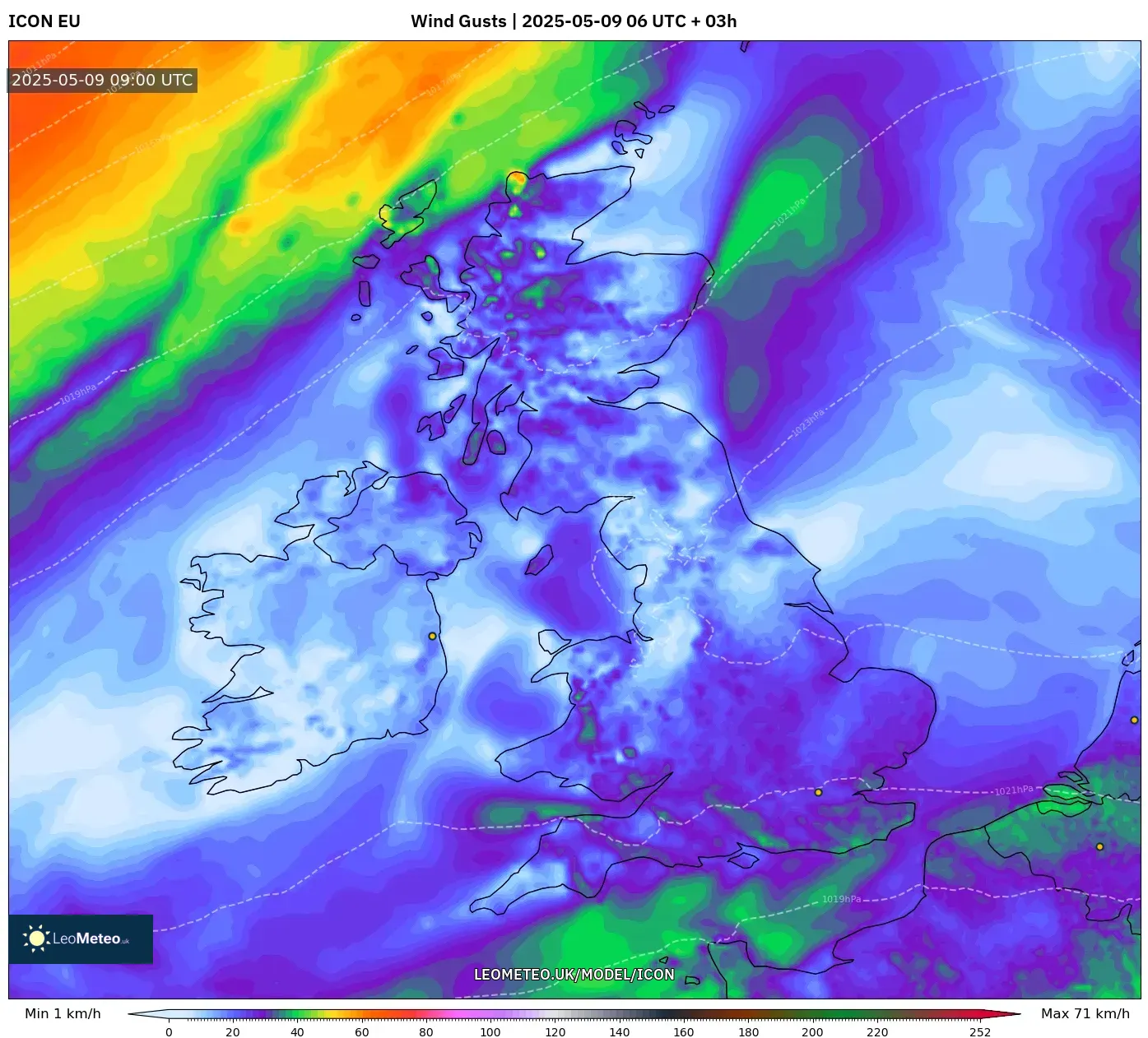 ICON - United Kingdom, Wind Gusts ICON - United Kingdom, Wind Gusts