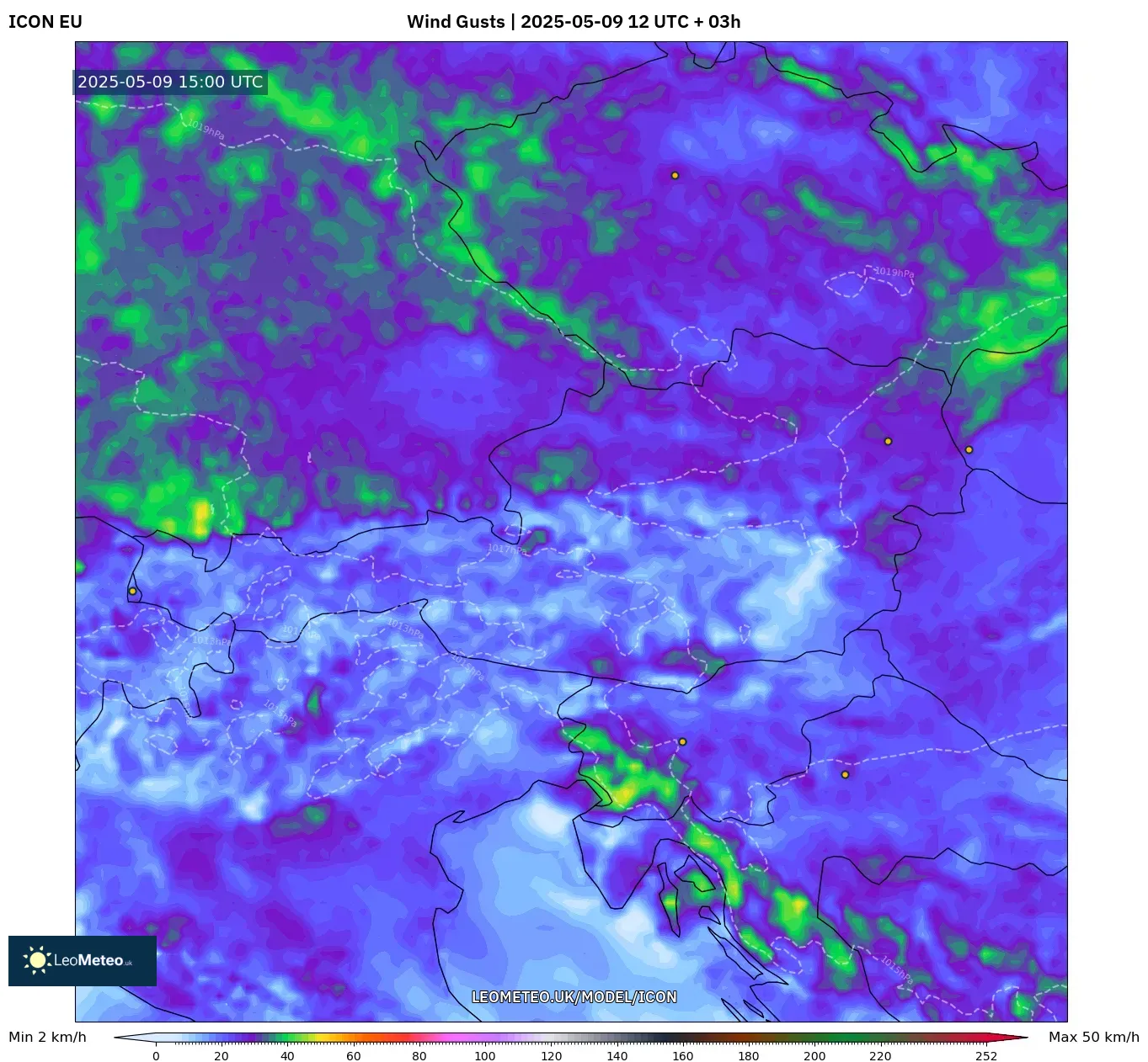 ICON - Austria, Wind Gusts ICON - Austria, Wind Gusts