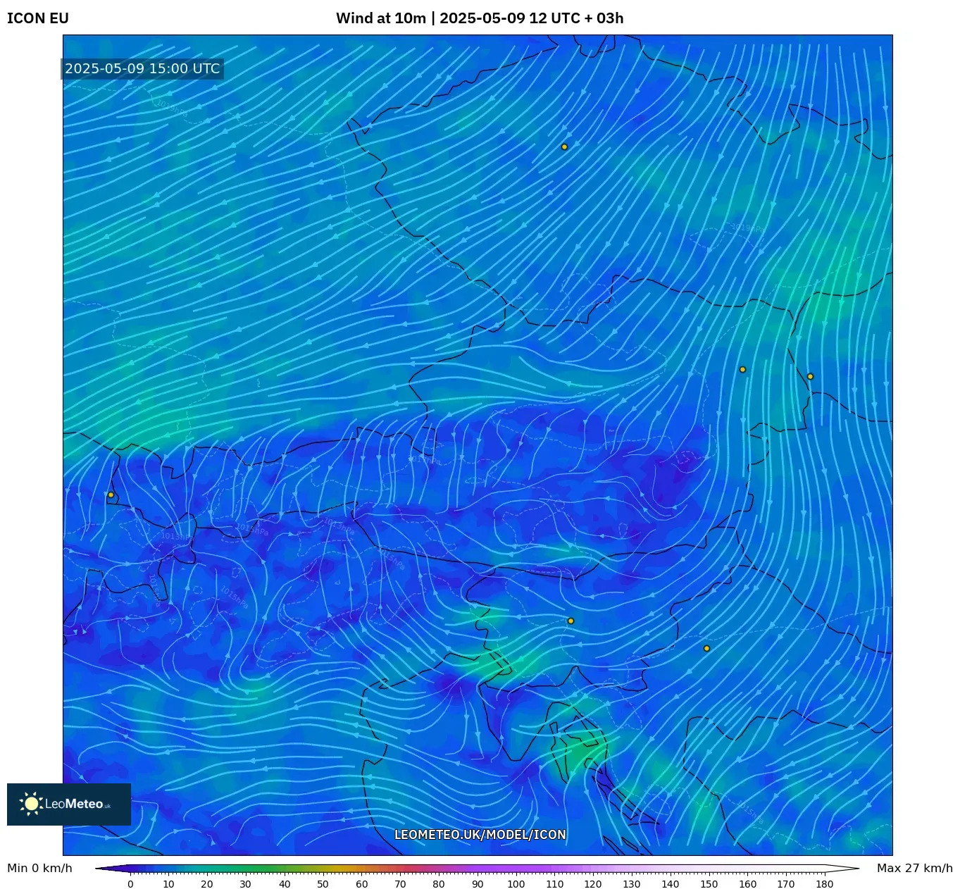 ICON - Austria, Wind at 10m ICON - Austria, Wind at 10m