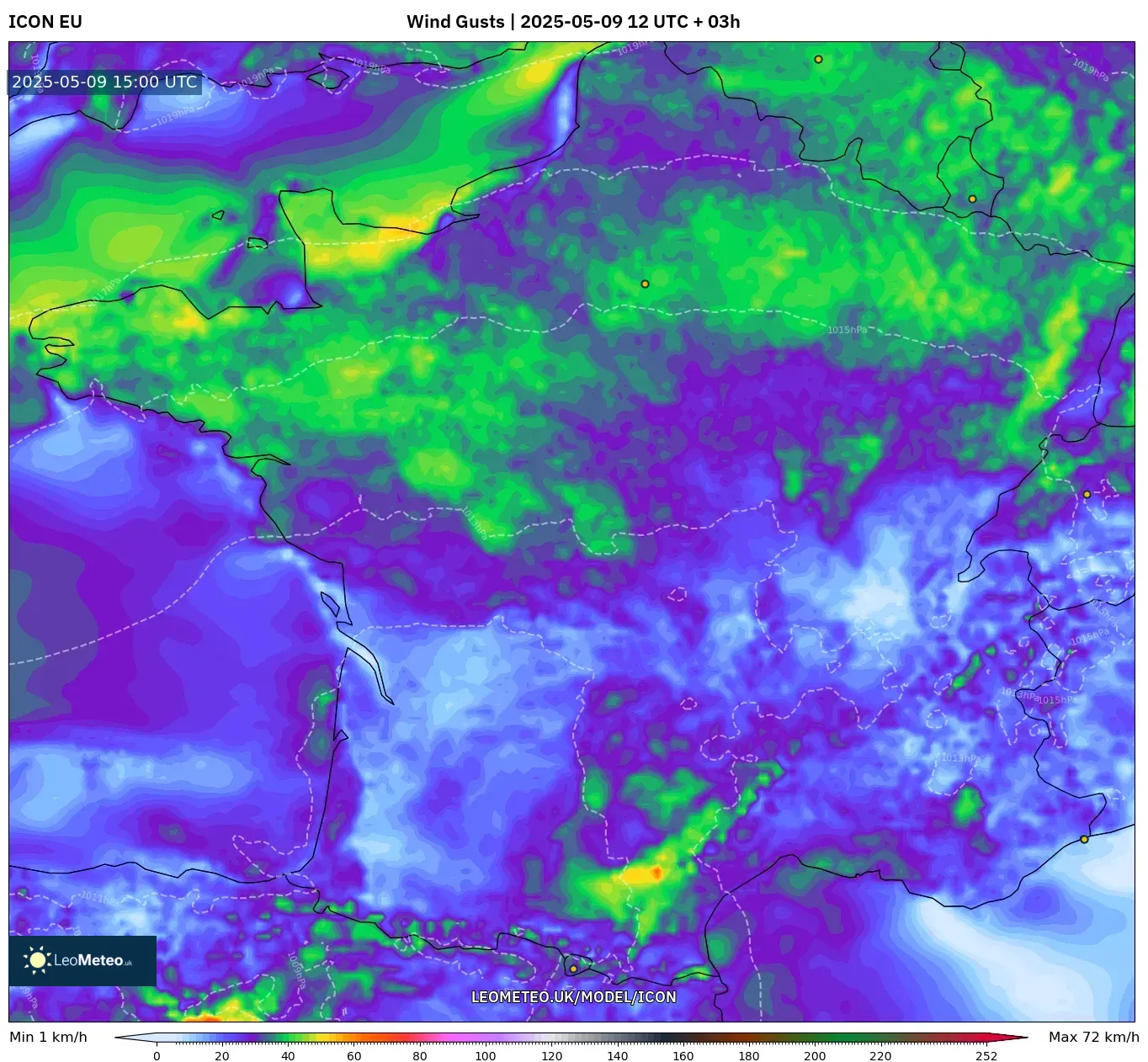 ICON - France, Wind Gusts ICON - France, Wind Gusts