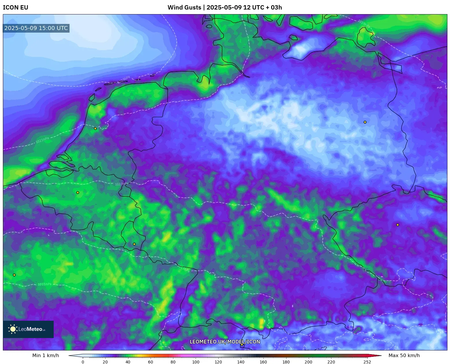 ICON - Germany, Wind Gusts ICON - Germany, Wind Gusts