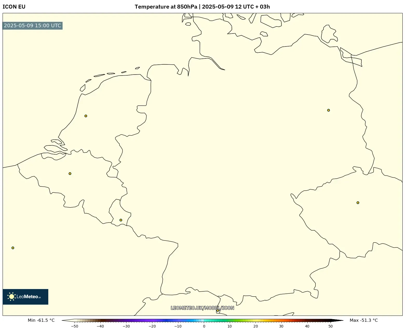 ICON - Germany, Temperature at 850hPa ICON - Germany, Temperature at 850hPa