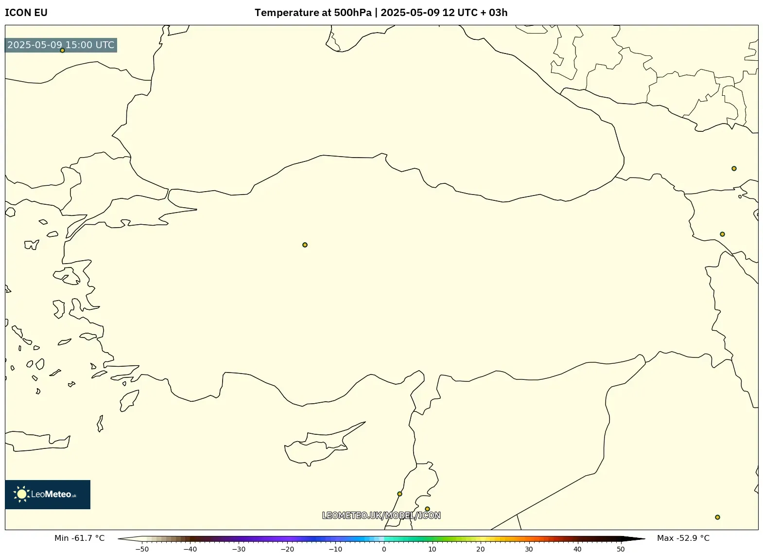 ICON - Turkey, Temperature at 500hPa ICON - Turkey, Temperature at 500hPa