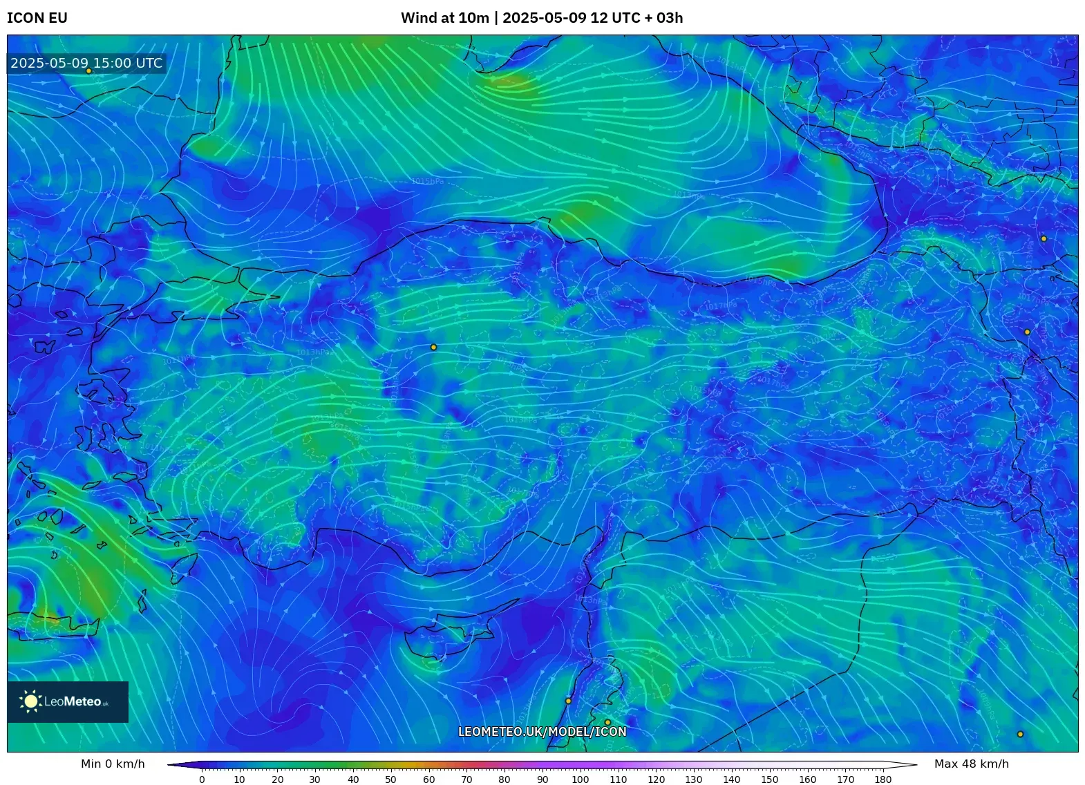ICON - Turkey, Wind at 10m ICON - Turkey, Wind at 10m