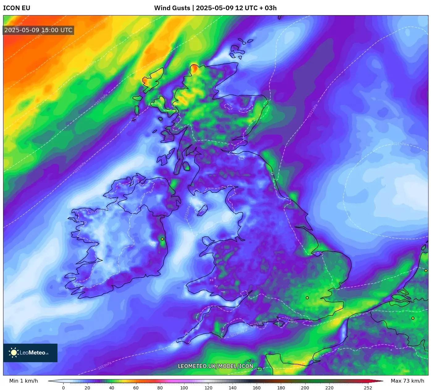 ICON - United Kingdom, Wind Gusts ICON - United Kingdom, Wind Gusts