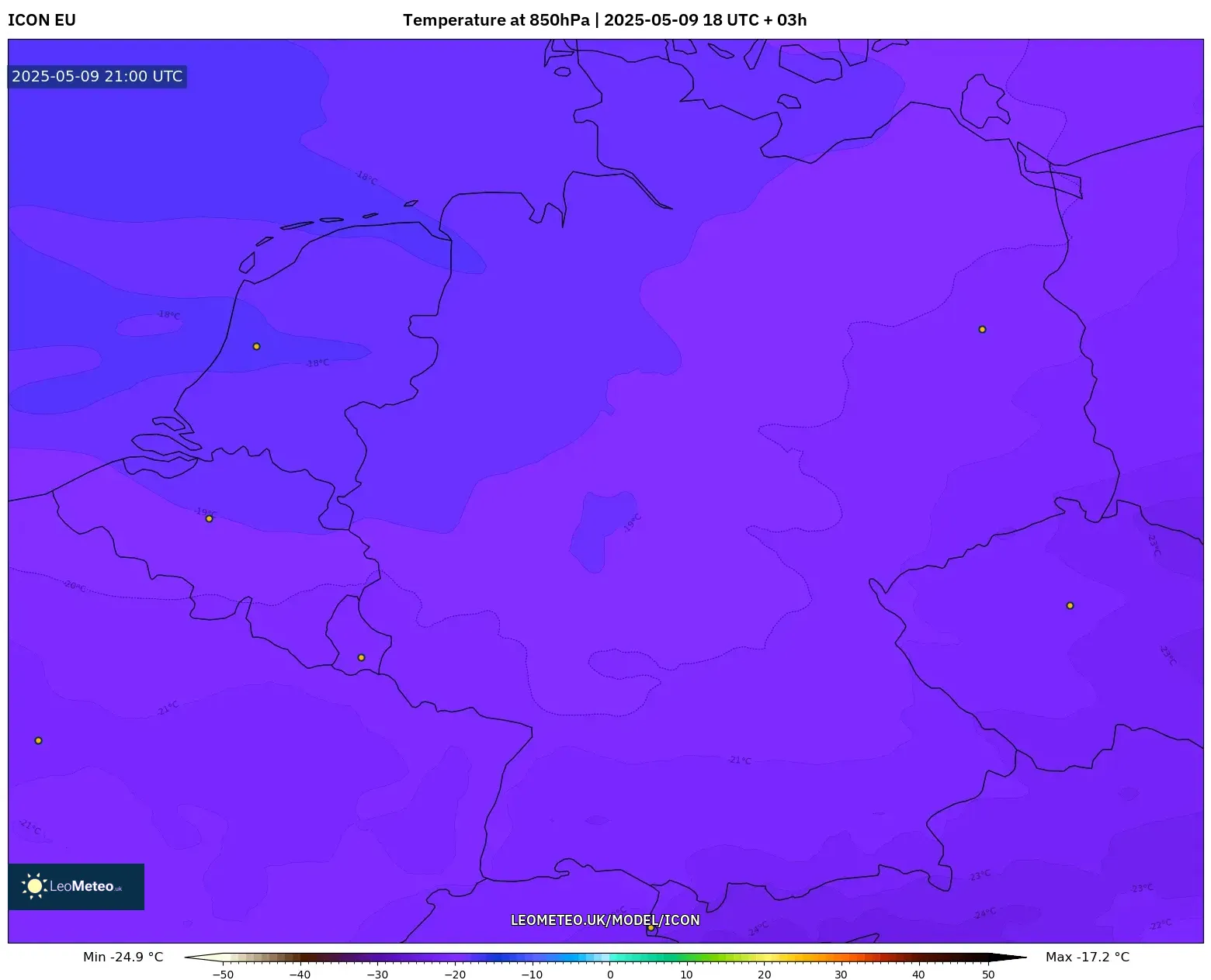 ICON - Germany, Temperature at 850hPa ICON - Germany, Temperature at 850hPa