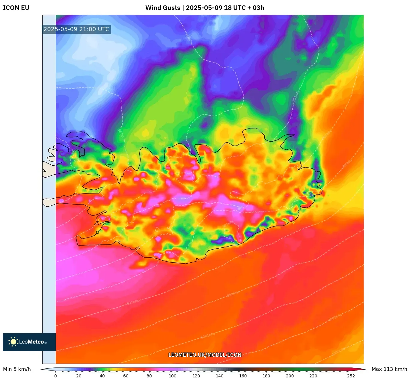 ICON - Iceland, Wind Gusts ICON - Iceland, Wind Gusts