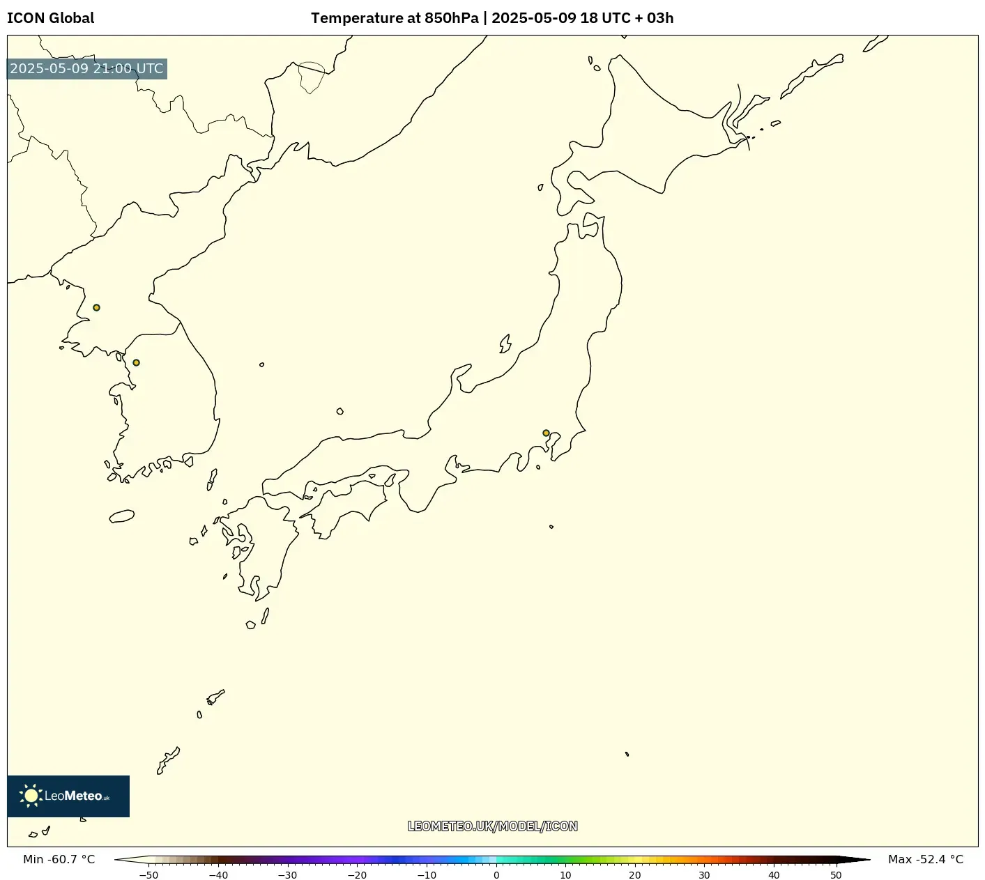 ICON - Japan, Temperature at 850hPa ICON - Japan, Temperature at 850hPa