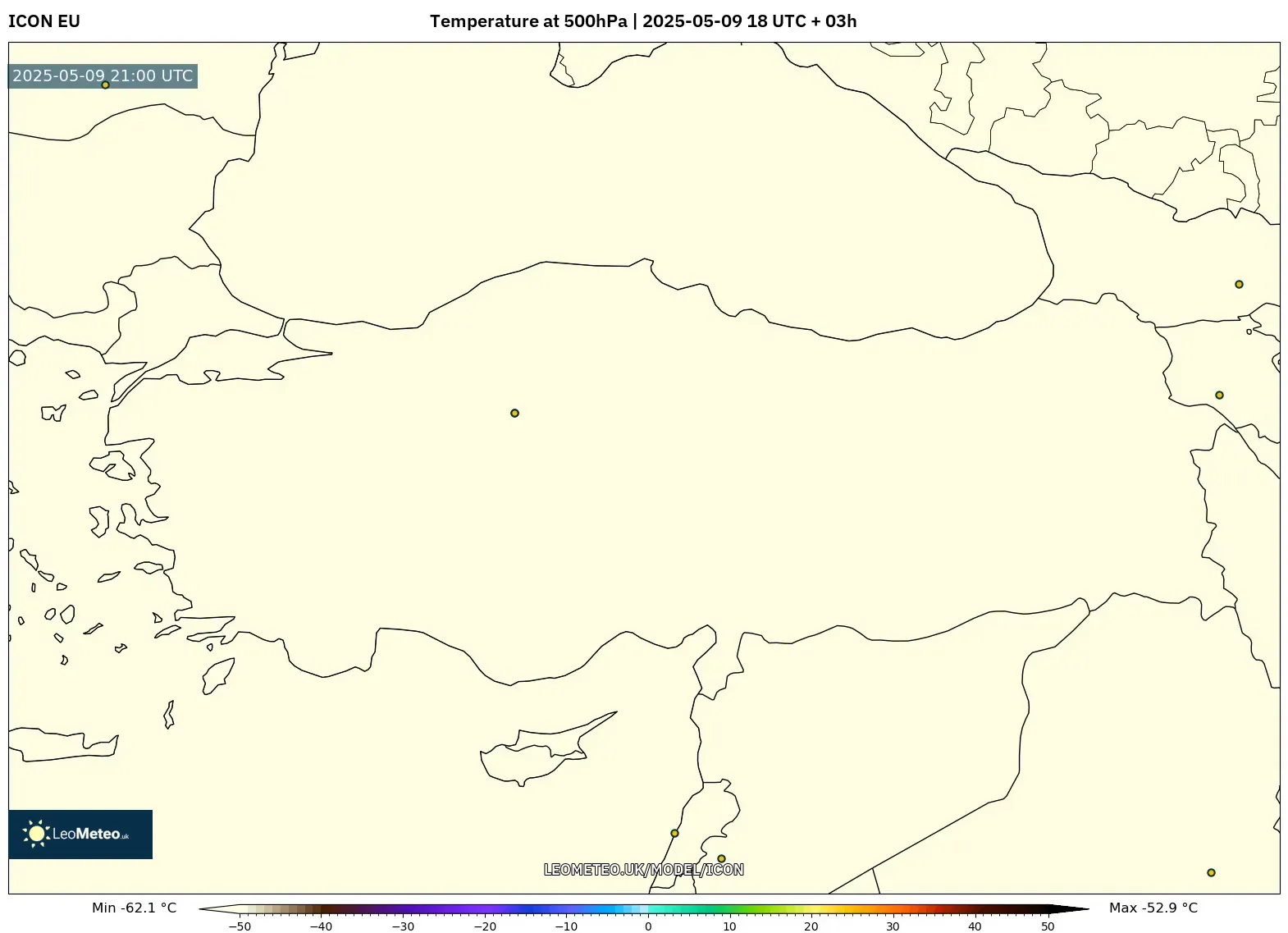 ICON - Turkey, Temperature at 500hPa ICON - Turkey, Temperature at 500hPa